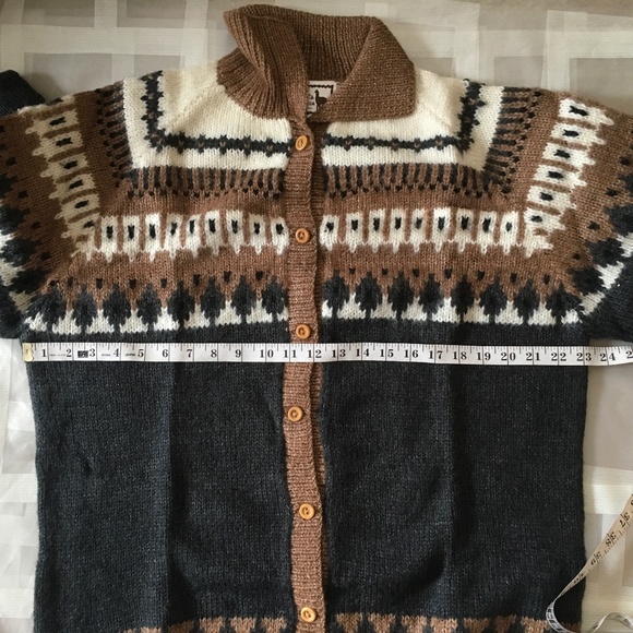 NWOT Alpaca Connection Button Up Cardigan Sweater Fair Isles. - Picture 5 of 7